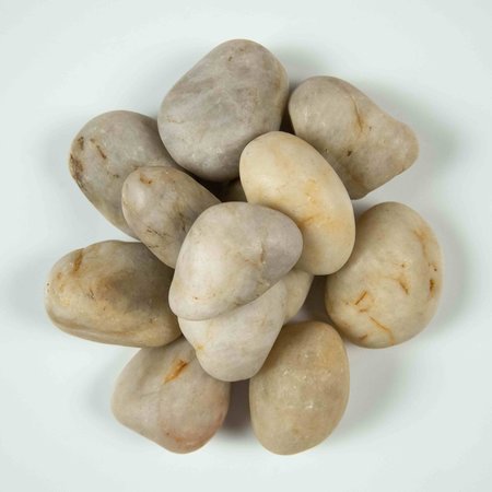 Msi White Polished Pebbles 0.5 cu. Ft . per Bag 1 in. to 2 in. Bagged Landscape Rock ZOR-LSC-0182